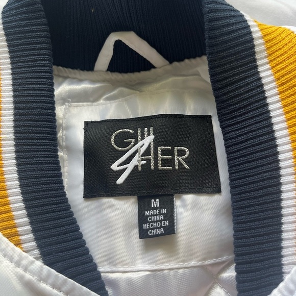 White and Yellow Varsity Jacket - Picture 6 of 11